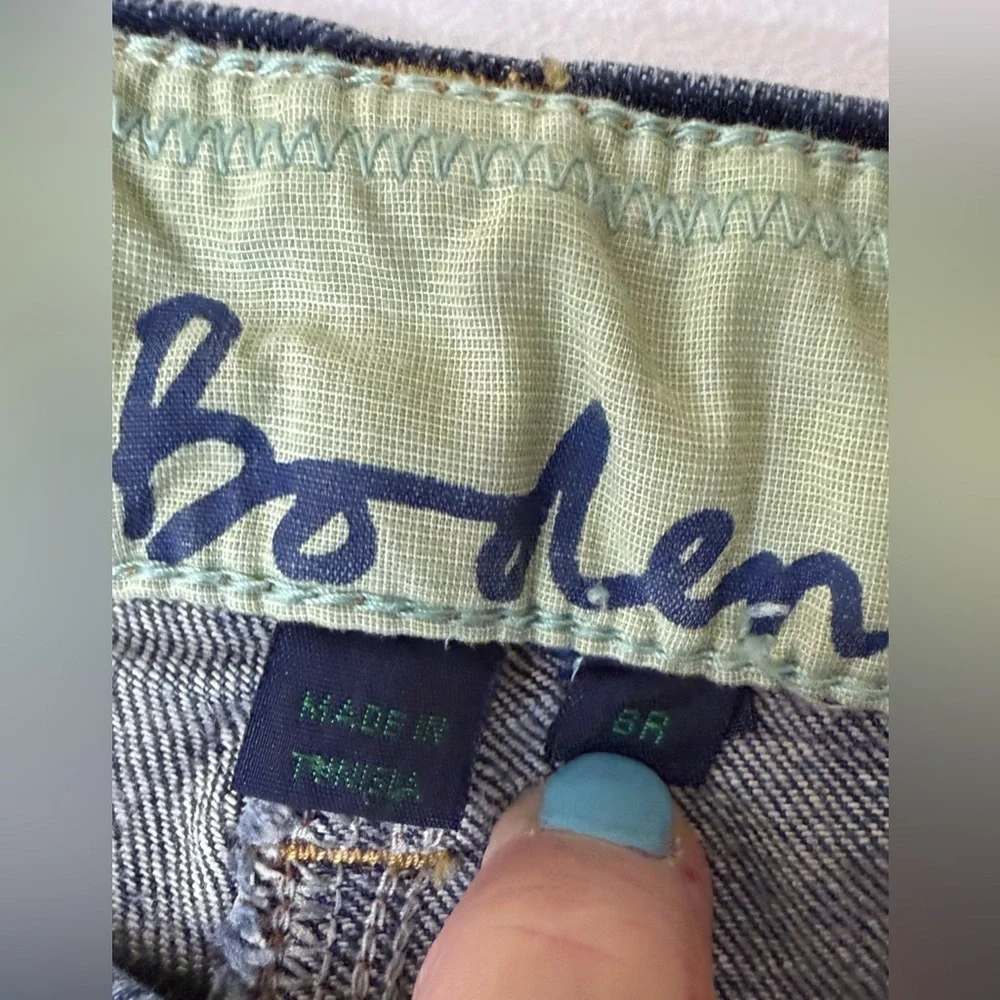 Boden Mid Rise Wide Leg Ankle Jeans Size 8R - Picture 9 of 12